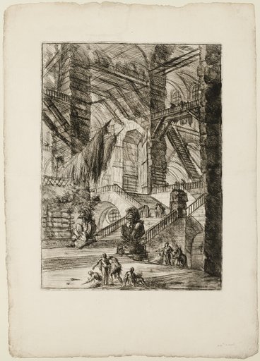 The Staircase with Trophies, plate 8 from Imaginary Prisons