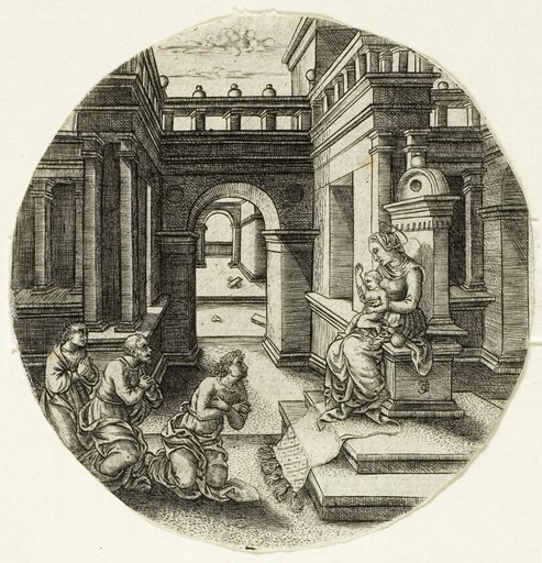 The Virgin Seated on an Altar