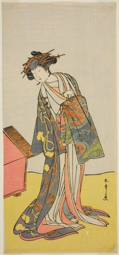 The Actor Iwai Hanshiro IV as the Courtesan Agemaki in the Play Sukeroku Yukari no Hatsu-zakura, Performed at the Ichimura Theater in the Third Month, 1776