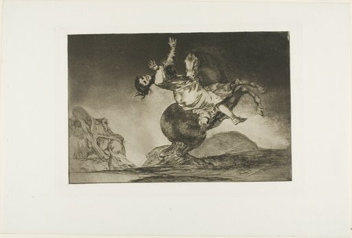 A Woman and a Horse, Let Someone Else Master Them, plate ten from Los Proverbios