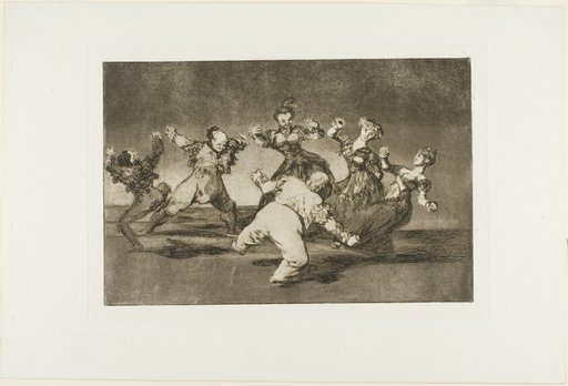 Merry Folly, from Disparates, published as plate 12 in Los Proverbios