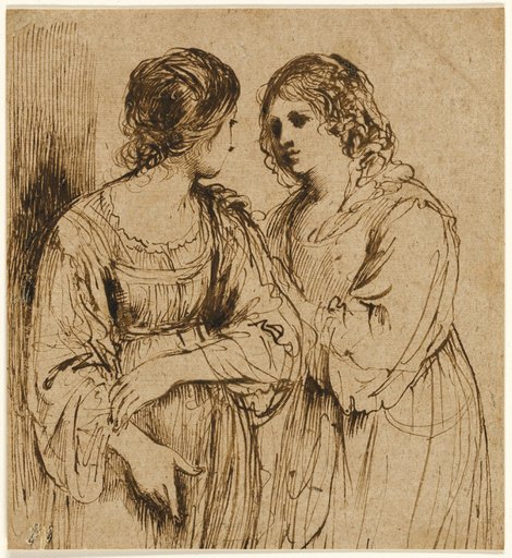 Two Young Women in Conversation