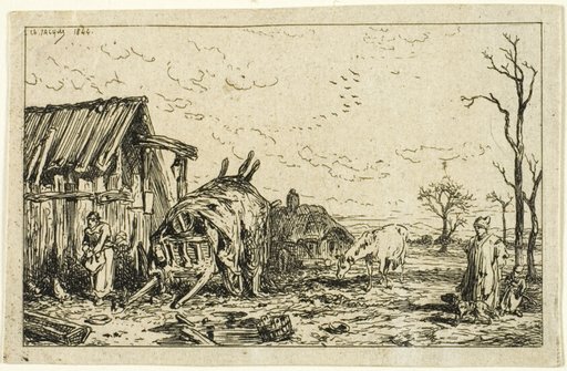 Landscape with Unhitched Cart
