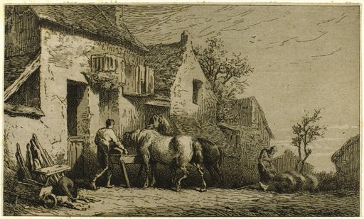 Entrance to an Inn, with Stable Boy