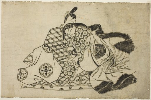 A sheet from a shunga album
