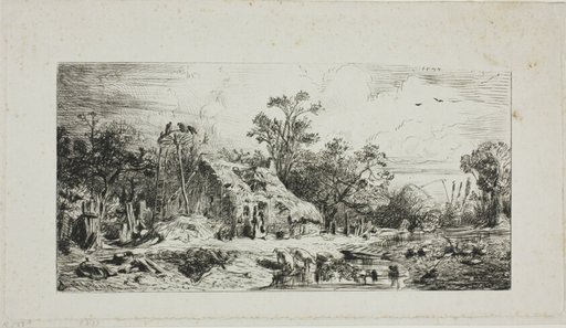 Landscape with Thatched Cottages