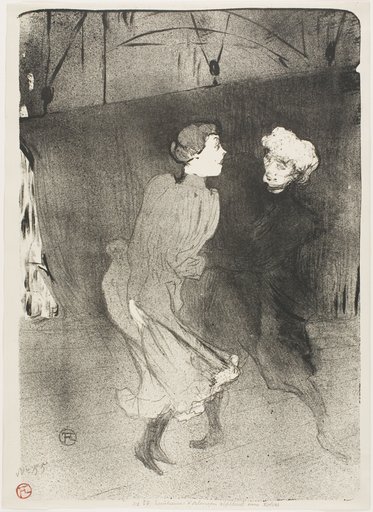 Rehearsal at the Folies-Bergère, Emilenne D'Alençon and Mariquita