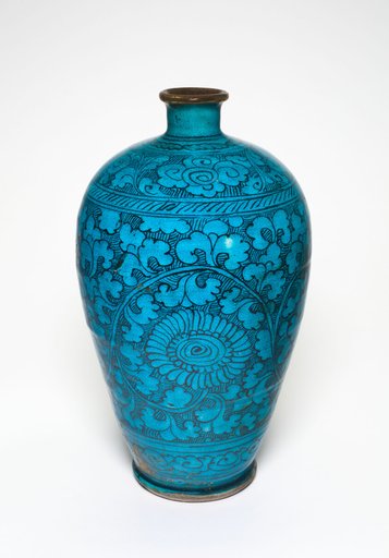 Vase with Flowers and Vines