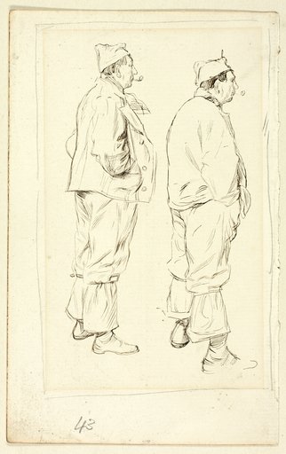 Two Sketches of Standing Laborer