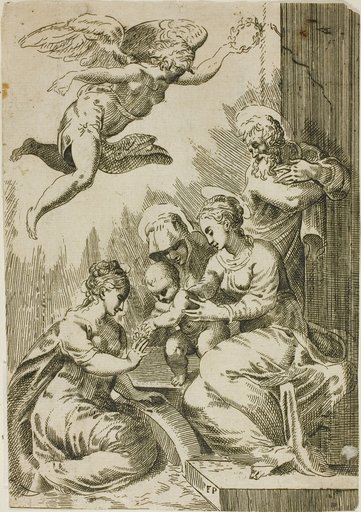 Holy Family Crowned by an Angel