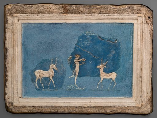 Relief Fragments Depicting a Winged Woman and Two Deer
