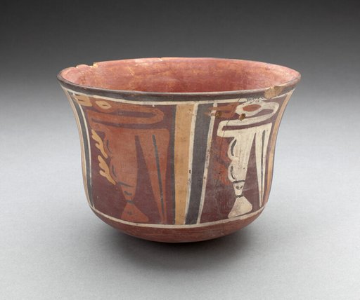 Cup Depicting Long-Necked Birds