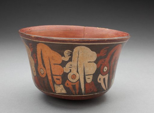 Cup Depicting Long-Necked Birds