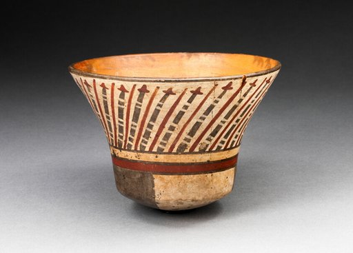 Flaring Bowl Depicting Repeated Motif Resembling Darts