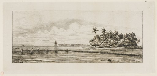 Oceania: Fishing, Near Islands with Palms in the Uea or Wallis Group, 1845