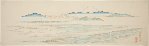Village of Tamagawa (Tamagawa no sato), from an untitled series of famous views of the Edo suburbs