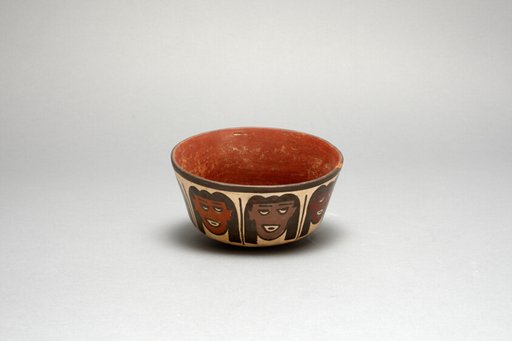 Bowl Depicting Human Heads, Likely Trophy Heads