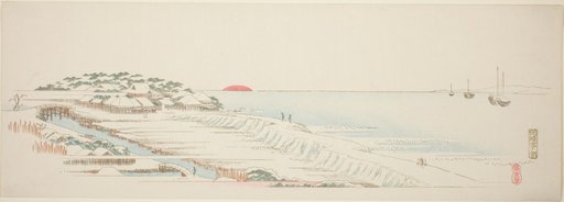 Morning Snow at Susaki (Susaki yuki no asa), from the series "Thirteen Views of the Environs of Edo"