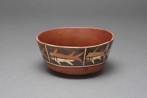Bowl with Repeating Depiction of a Fish or Shark