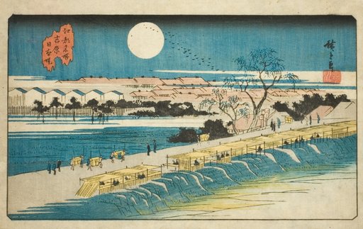 Nihon Embankment near the Yoshiwara (Yoshiwara Nihon-zutsumi), from the series "Famous Places in Edo (Koto meisho)"