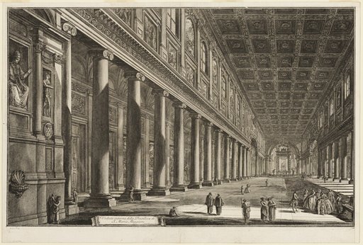 Interior view of the Basilica of S. Maria Maggiore, from Views of Rome