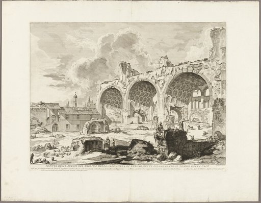 View of the Remains of the Dining Room of the Golden House of Nero, commonly called the Temple of Peace, from Views of Rome