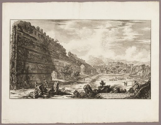 View of the Remains of the Praetorian Fort [the Poecile], Hadrian's Villa, Tivoli, from Views of Rome