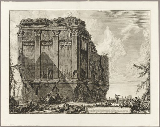 Ancient temple commonly called the Temple of Health on the Via d'Albano five miles outside Rome, from Views of Rome