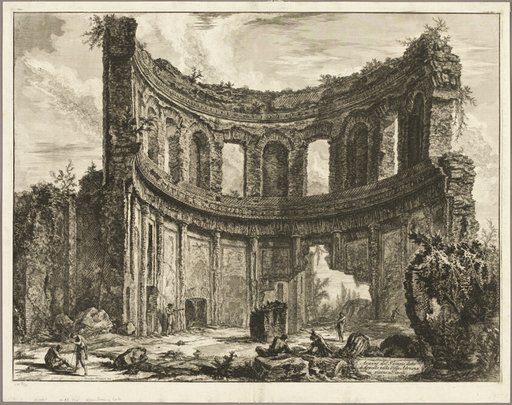 Remains of the so-called Temple of Apollo at Hadrian's Villa, Tivoli, from Views of Rome