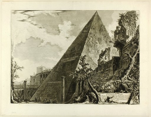 The Pyramid of Gaius Cestius, from Views of Rome