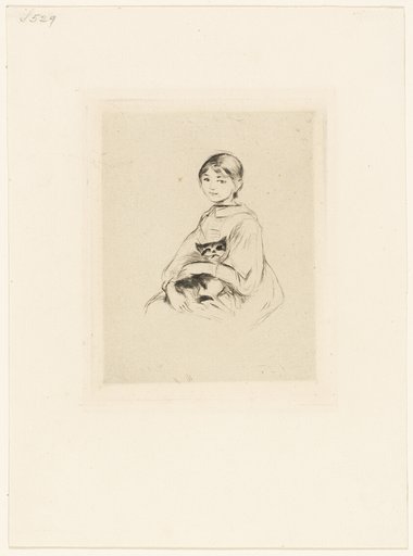 Young Girl with a Cat
