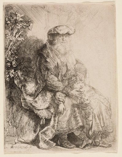 Abraham Caressing Isaac