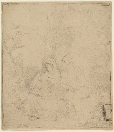 The Rest on the Flight into Egypt: Lightly Etched