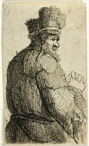 Old Man Seen from Behind, Profile Right: Half-Figure