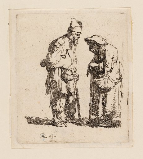 Beggar Man and Beggar Woman Conversing