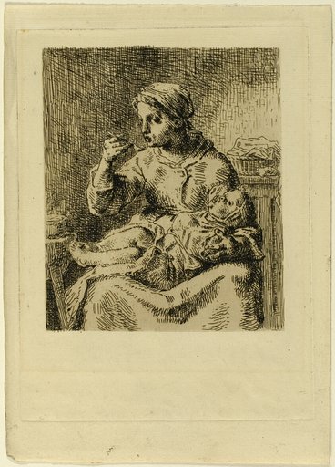 Woman Feeding Her Child