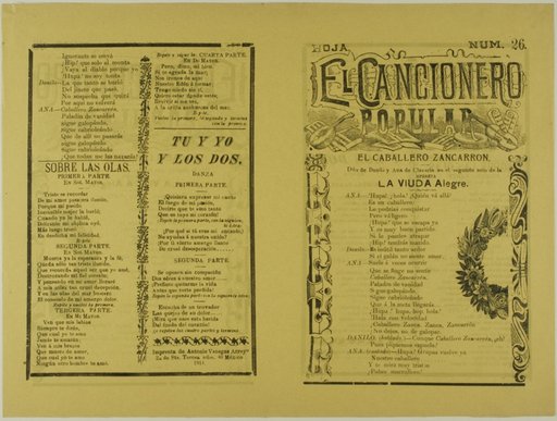 El cancionero popular, hoja num. 26 (The Popular Songbook, Sheet No. 26)