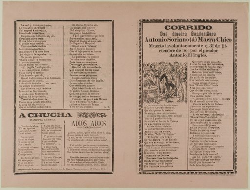 Corrido del diestro Banderillero Antonio Soriano (a) Maera Chico (Ballad of the Skilled Bullfighter Antonio Soriano, also known as Maera Chico)