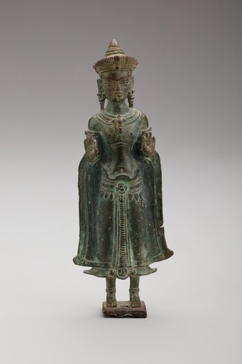Crowned Buddha with Hands in Gesture of Teaching <em>(Vitarkamudra)</em>