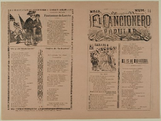 El cancionero popular, hoja num. 14 (The Popular Songbook, Sheet No. 14)