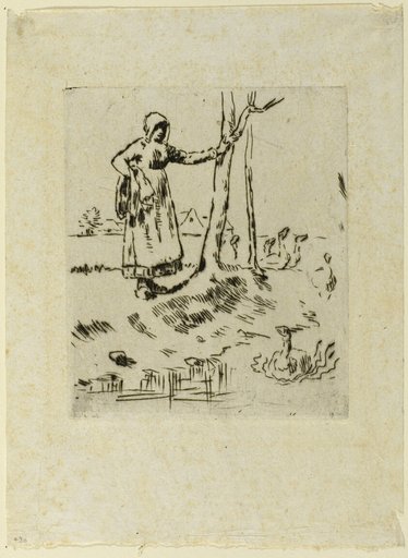 A Girl Minding Geese