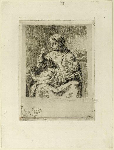Woman Feeding Her Child