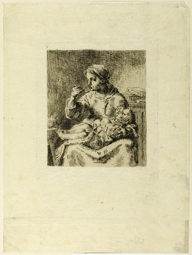 Woman Feeding Her Child