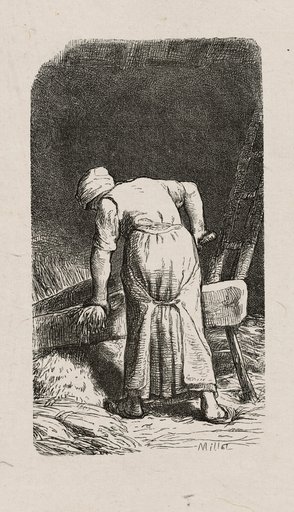 Woman Crushing Flax