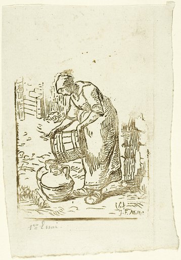 Woman Filling Water-Cans