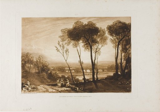 The Bridge in Middle Distance, plate 13 from Liber Studiorum