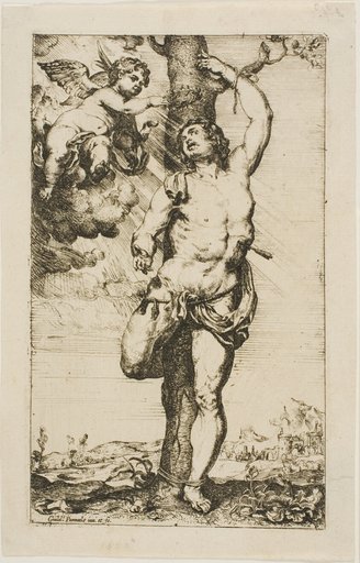 Saint Sebastian Crowned by an Angel