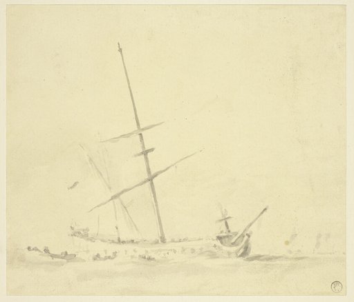 Row Boats near a Ship