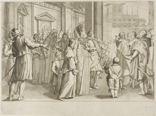 The Grand Duchess Christine of Lorraine Escorts to the Church Youths Whom She is Taking Under Her Protection