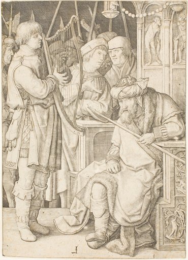 David Playing the Harp Before Saul